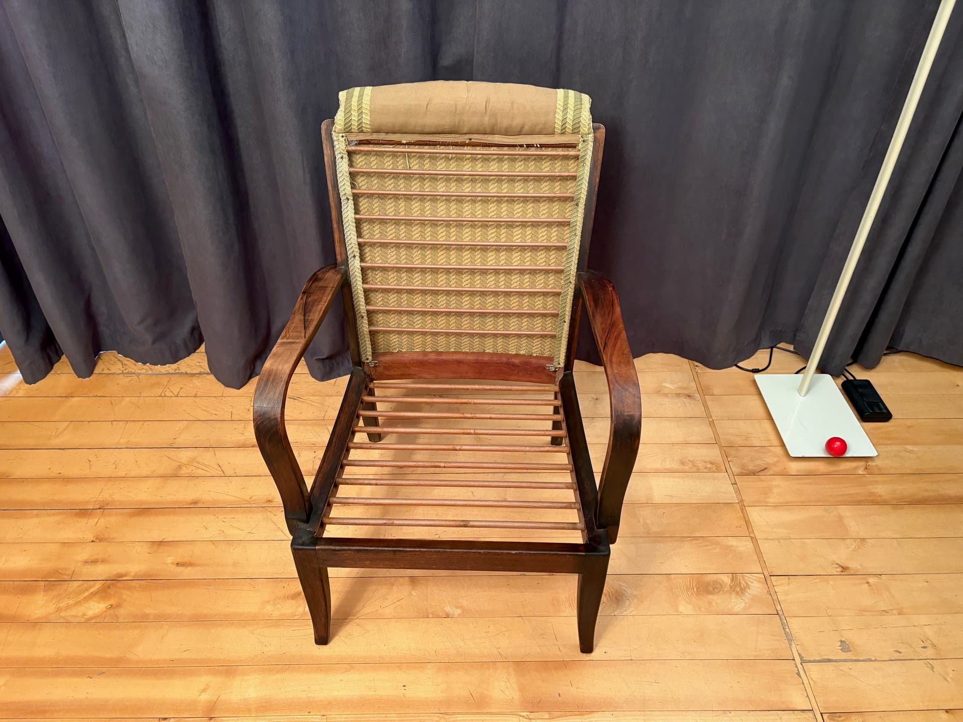 Armchair Knoll Antimott, light brown wood, by W. Knoll, Walter Knoll / Wilhelm Knoll, Germany, 1950s. - 158989