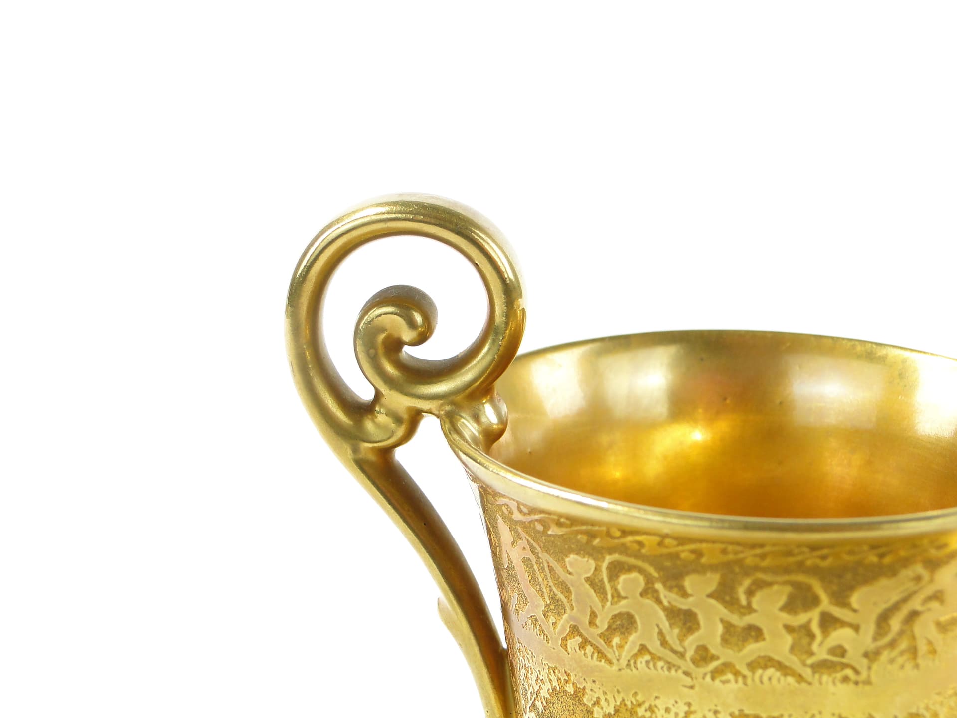 Złota filiżanka do czekolady na 4 nóżkach, D.W. Porzellan Karlsbader Wertarbeit, Niemcy, lata 20. - 159007