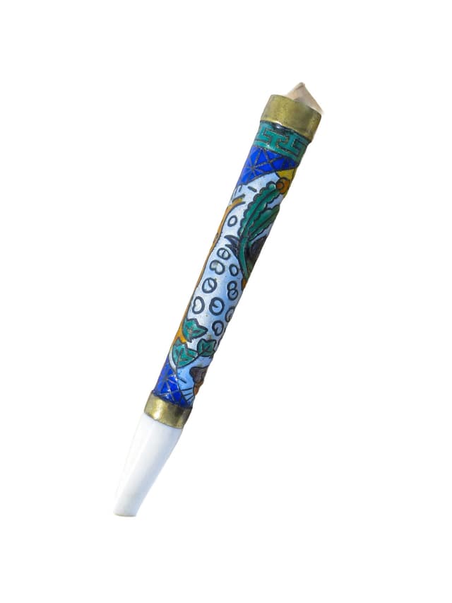 Lufka orientalna cloisonné, multicolor, Chiny, lata 50. - WYMIARY