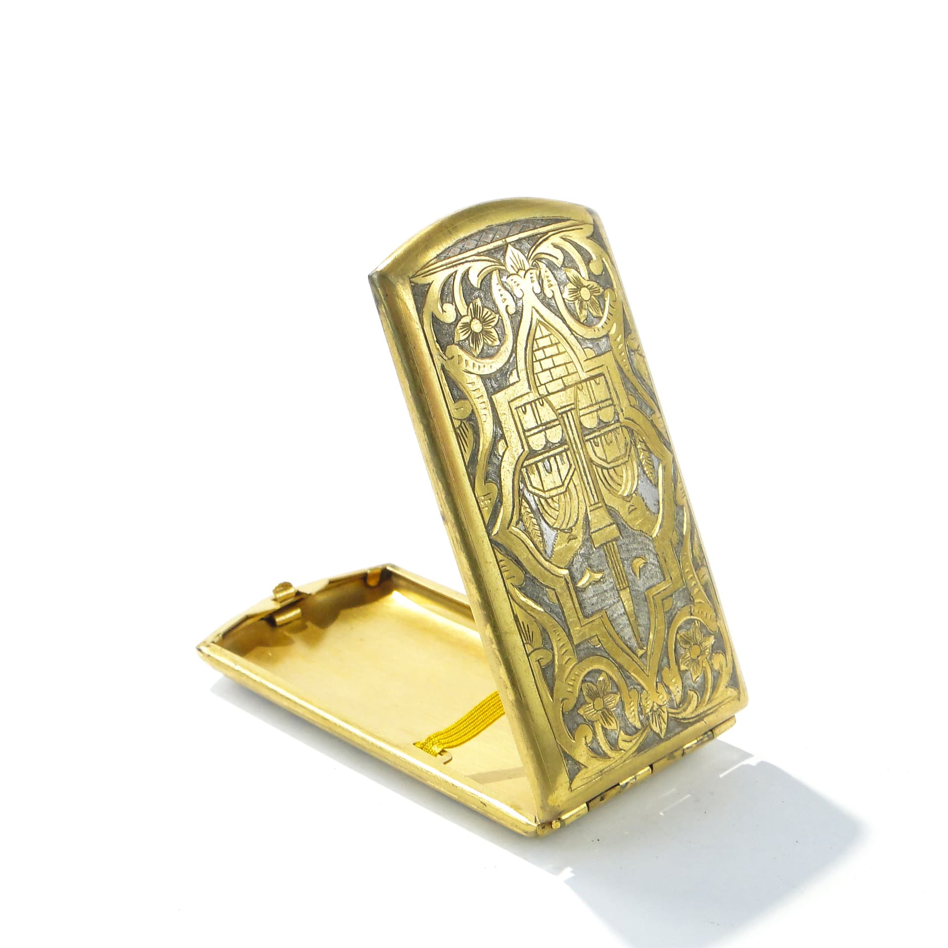 Złota papierośnica z pawiem, Persja - 159160