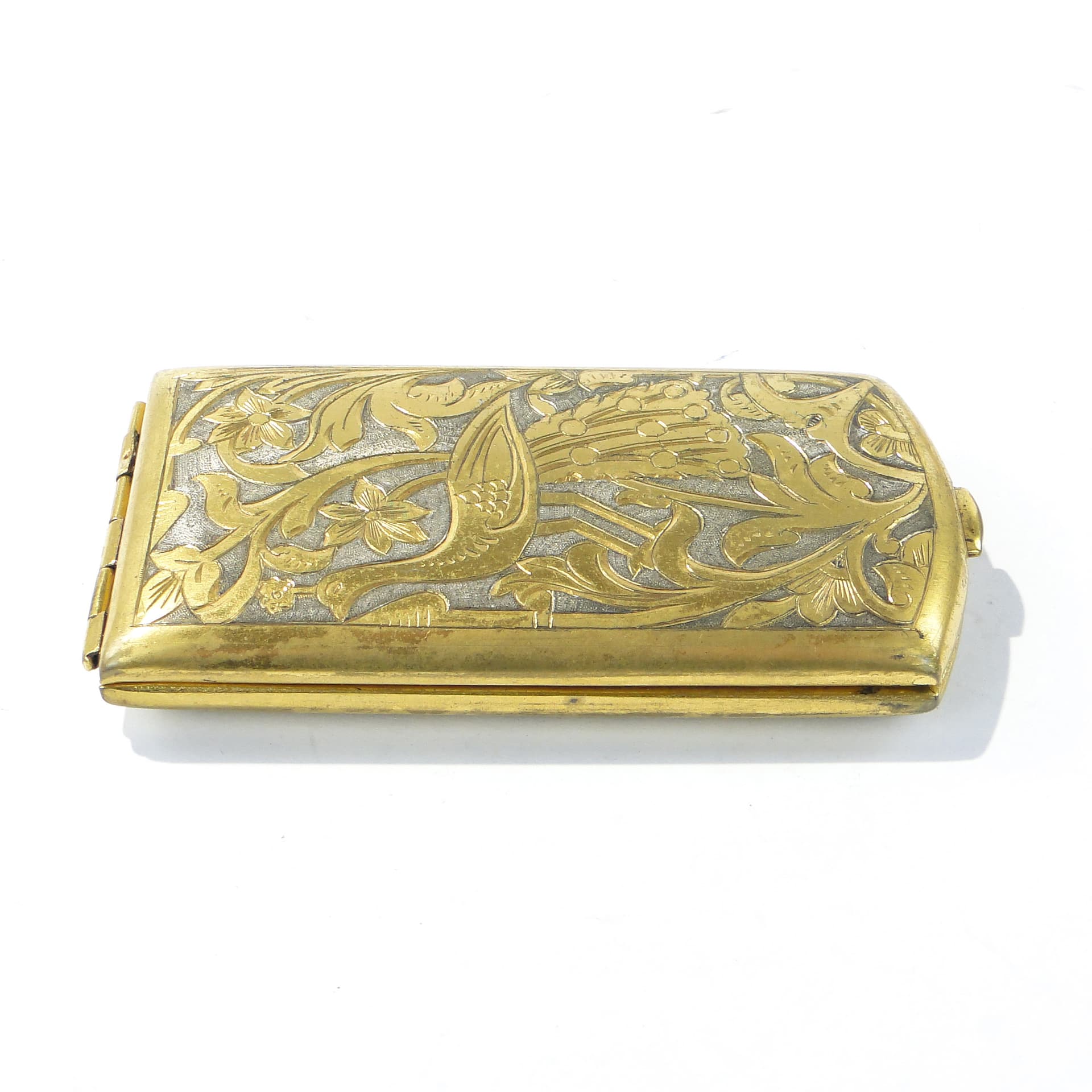 Złota papierośnica z pawiem, Persja - 159163