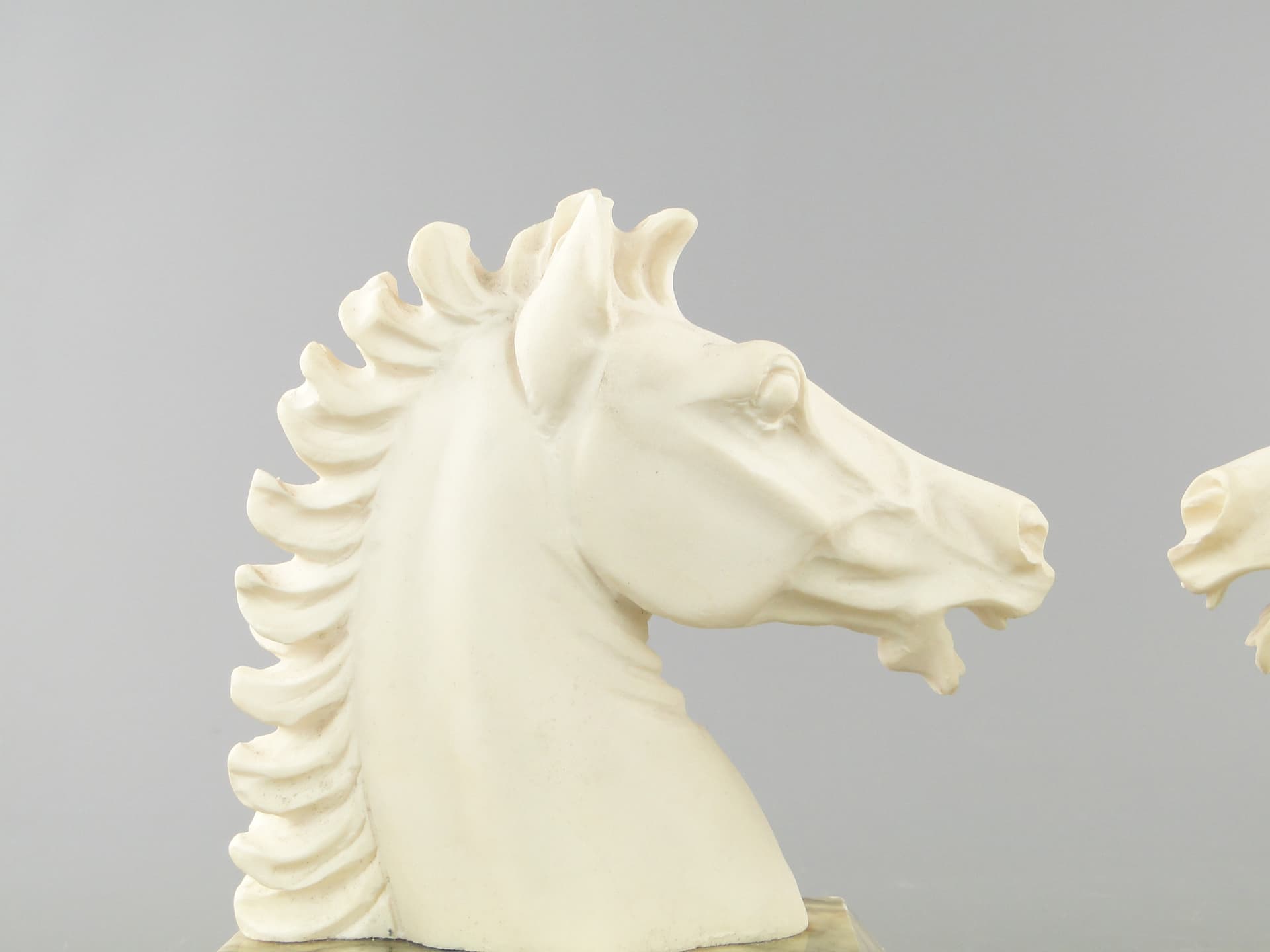 Podpórki do książek Ivory White, marmur, Włochy, lata 50. - 159278