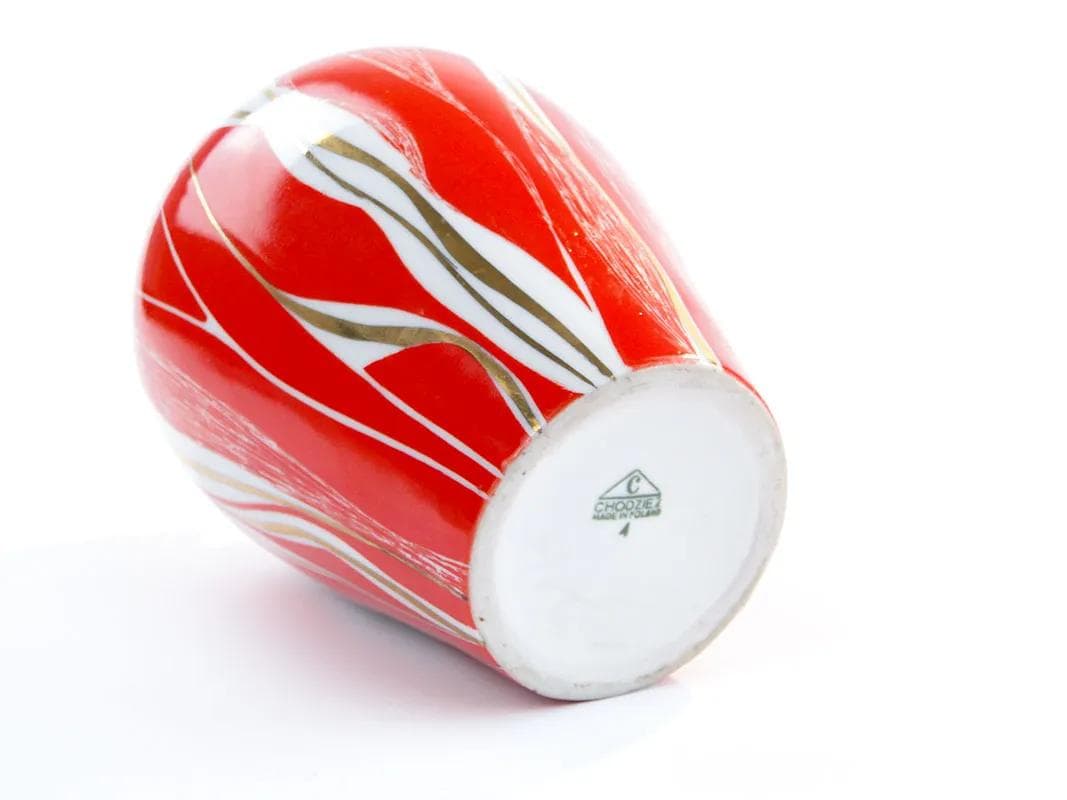 Vase, red porcelain, Ćmielów, Poland, 1960s - 10151