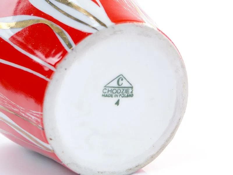 Vase, red porcelain, Ćmielów, Poland, 1960s - 10152