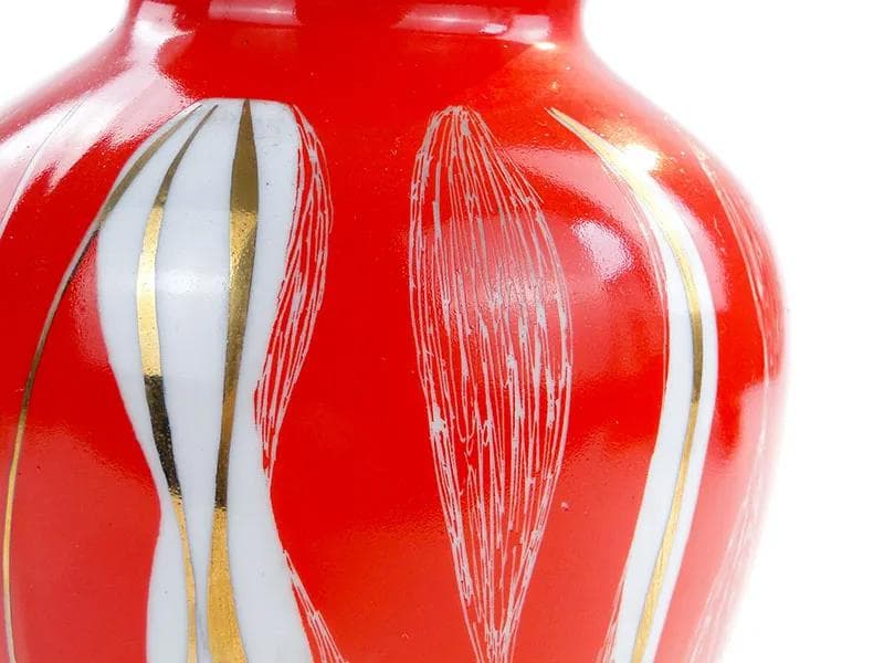 Vase, red porcelain, Ćmielów, Poland, 1960s - 10150
