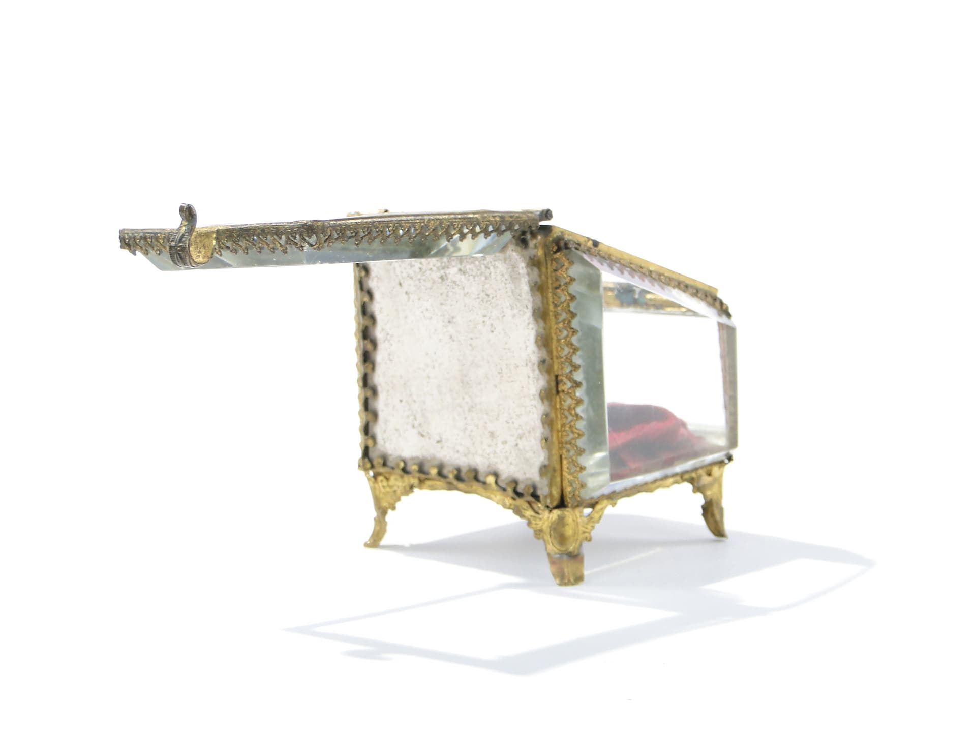 Kryształowe pudełko na biżuterię XIX w - 159308