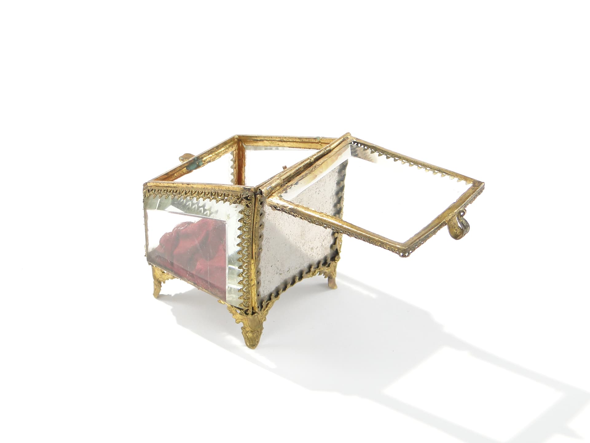 Kryształowe pudełko na biżuterię XIX w - 159314