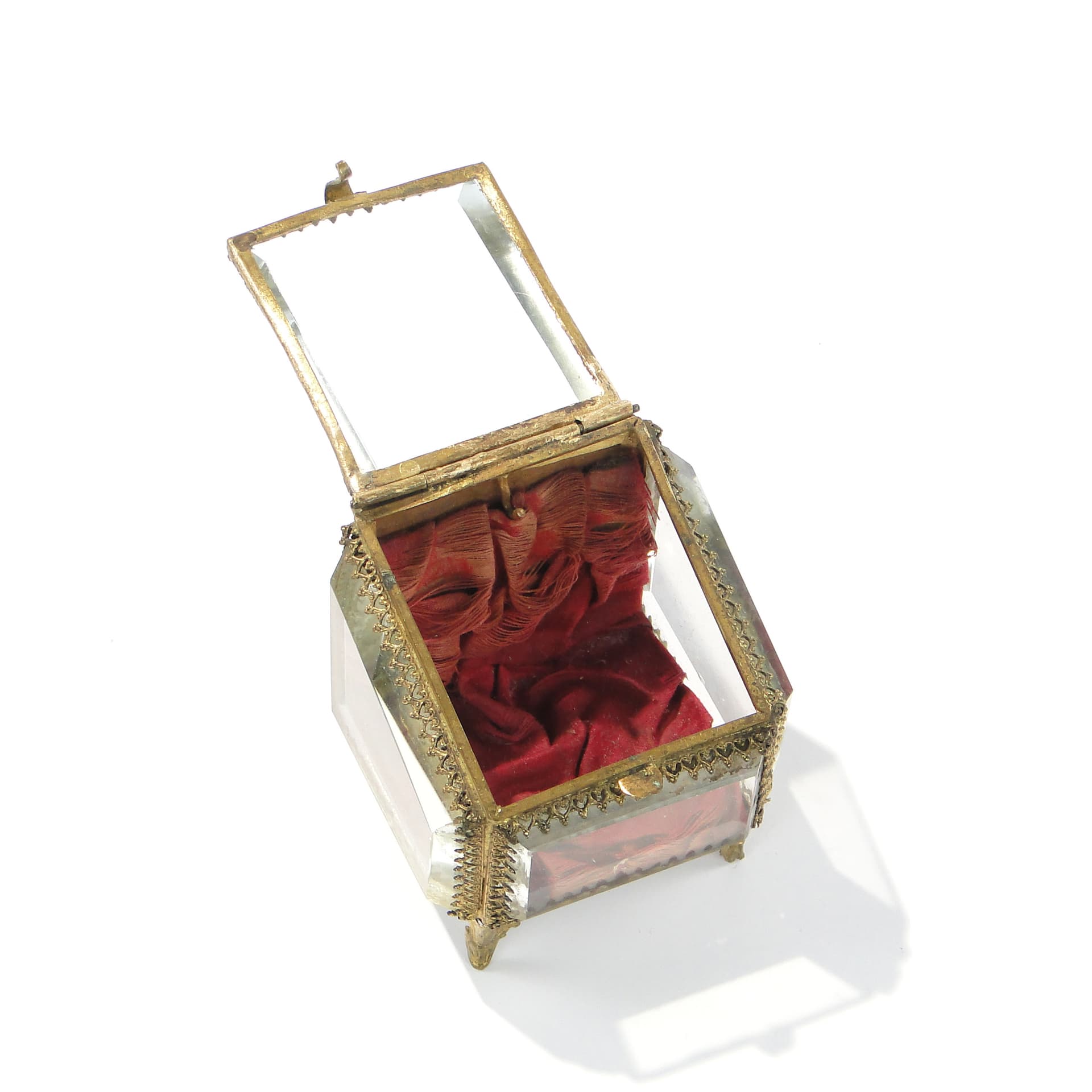 Kryształowe pudełko na biżuterię XIX w - 159307