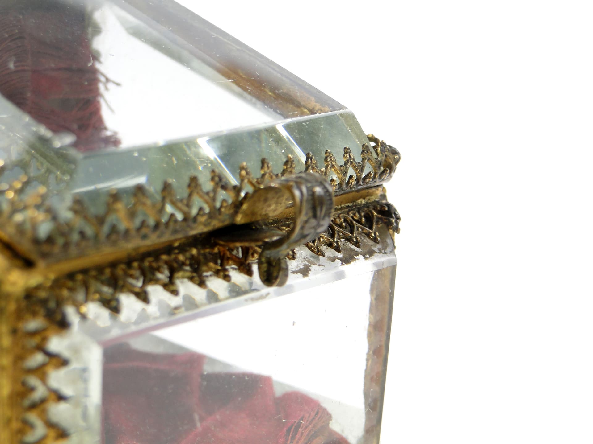 Kryształowe pudełko na biżuterię XIX w - 159311