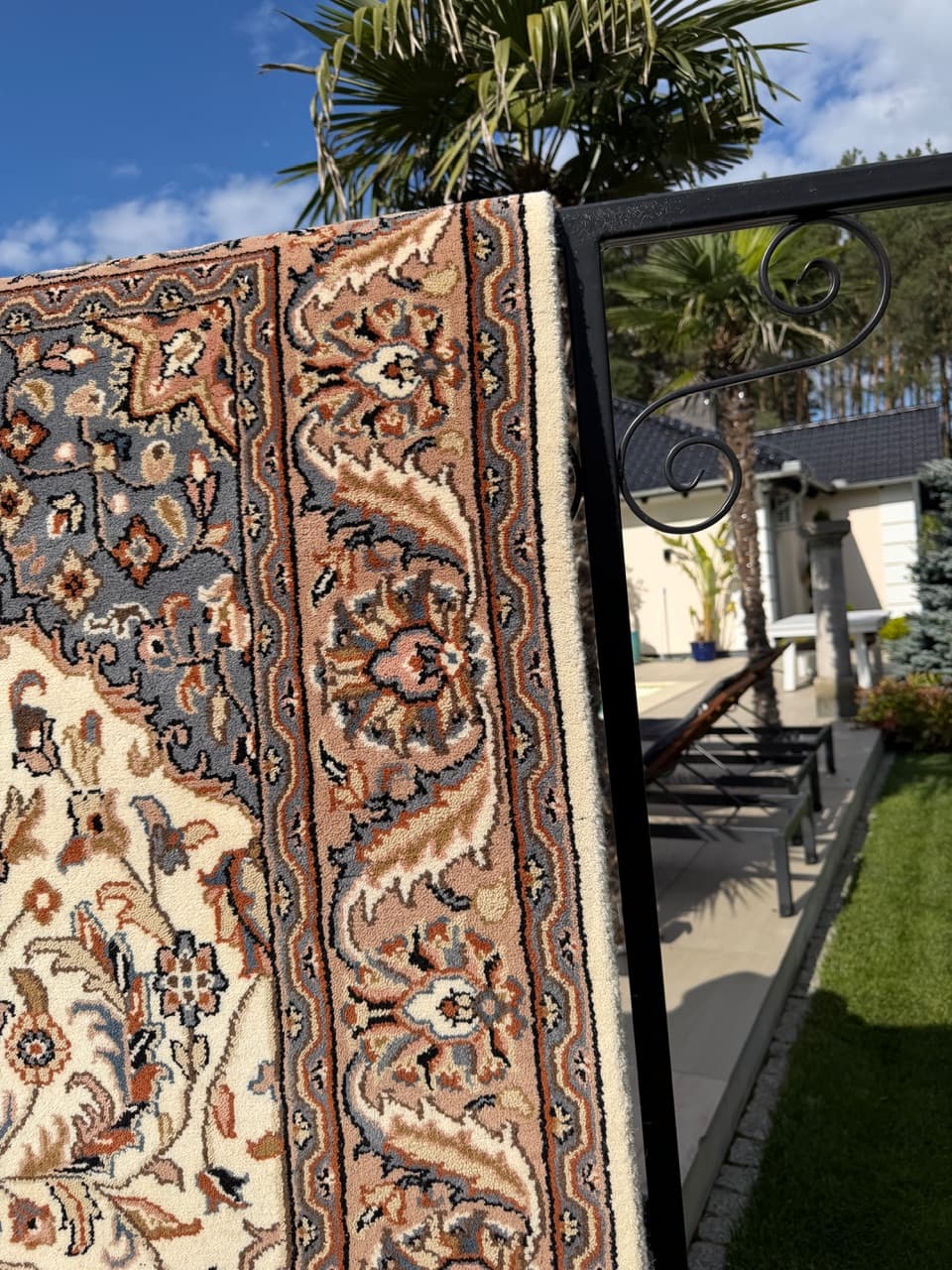 Dywan Indo Keshan, ivory white, wełna, Indie - 159331