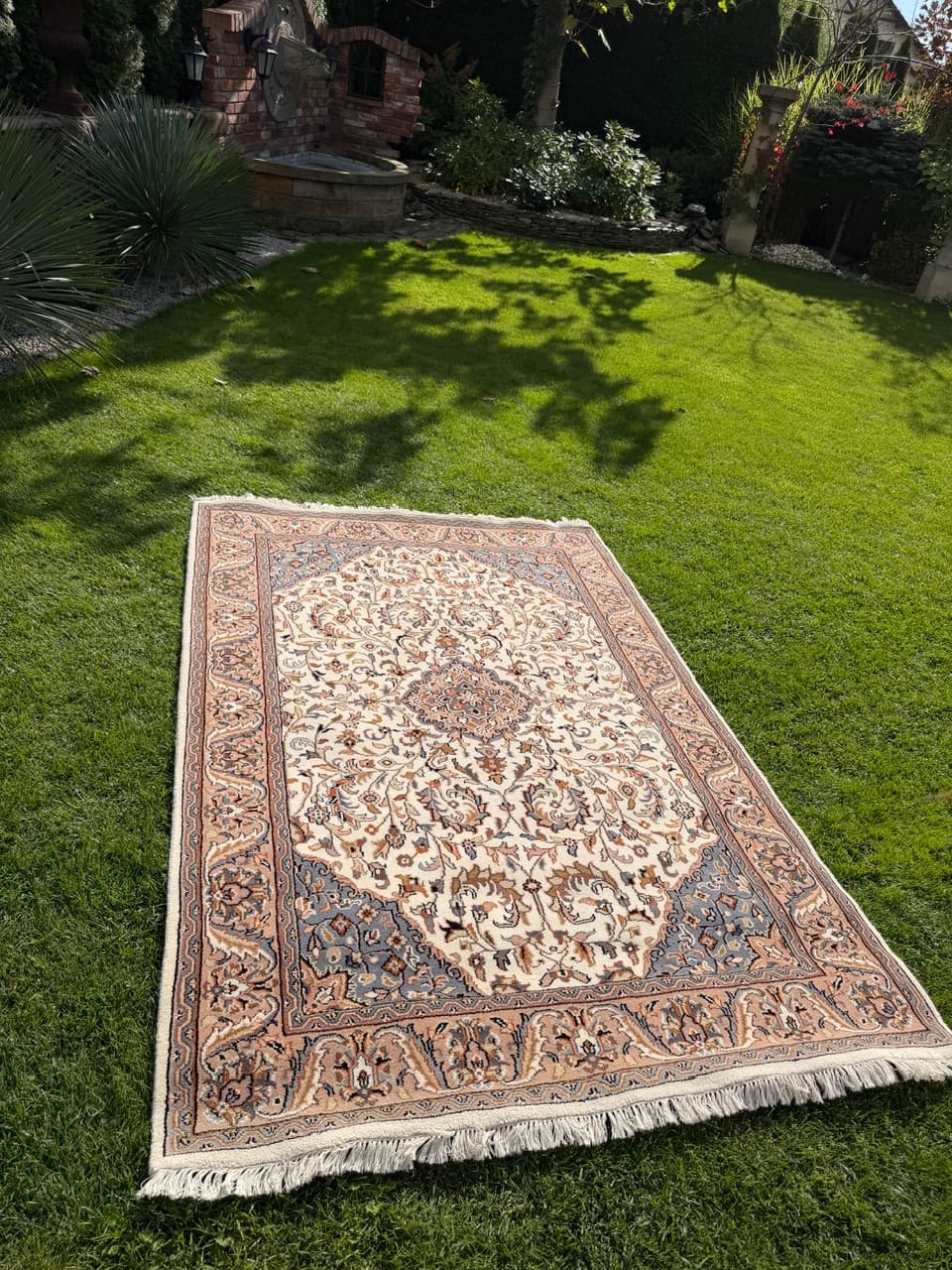 Dywan Indo Keshan, ivory white, wełna, Indie - 159323