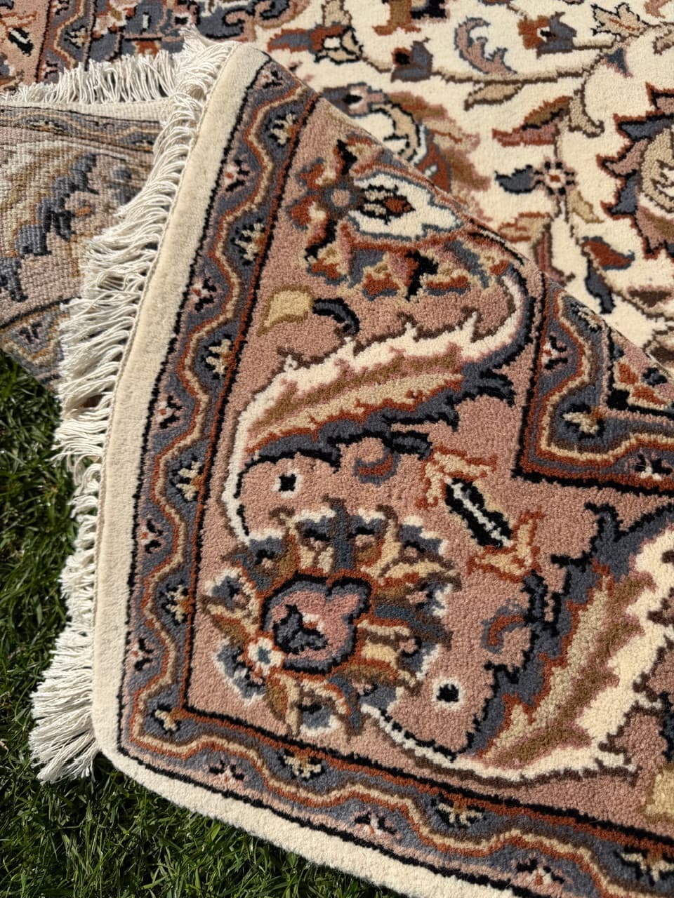 Dywan Indo Keshan, ivory white, wełna, Indie - 159321