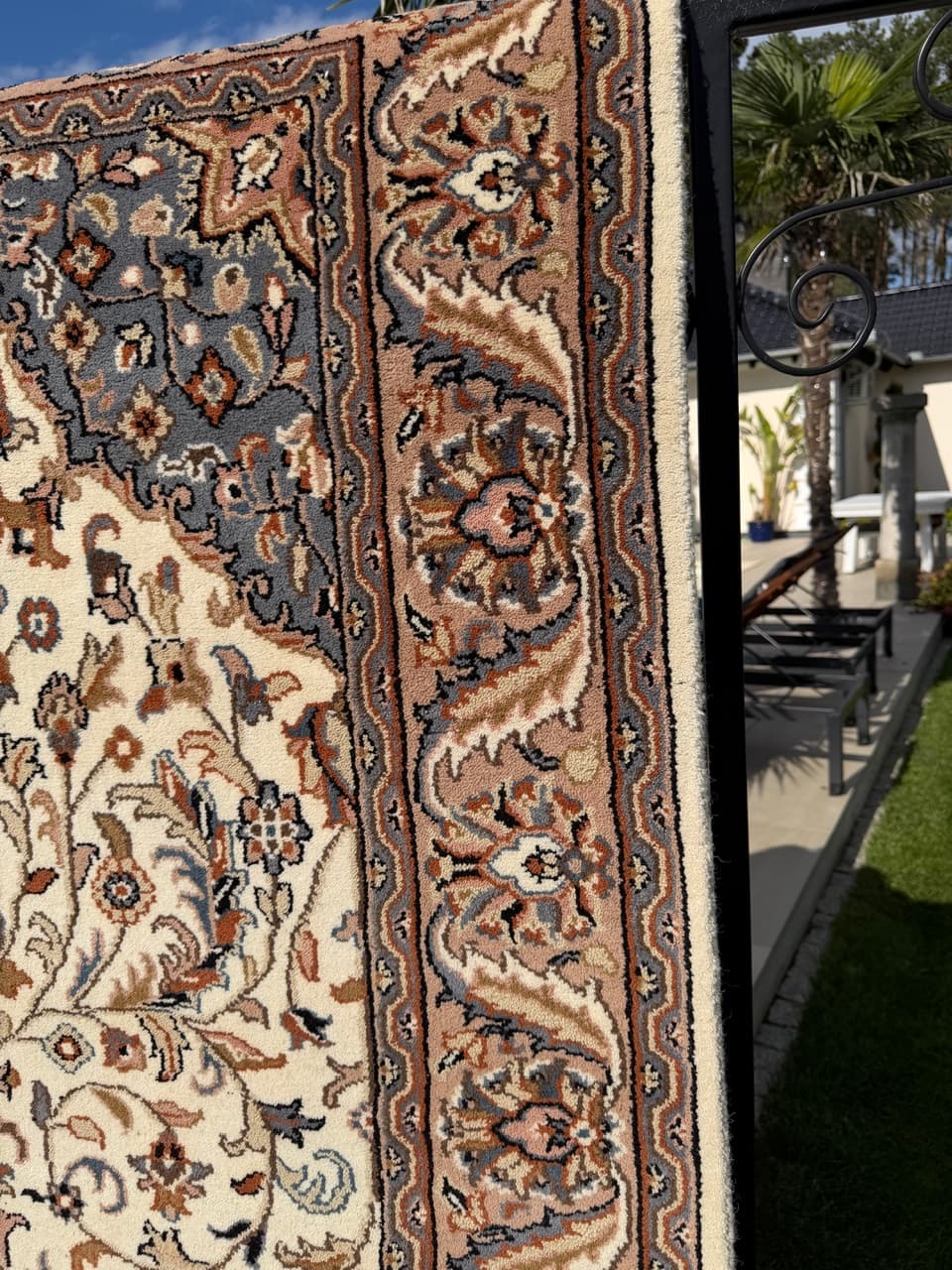 Dywan Indo Keshan, ivory white, wełna, Indie - 159329