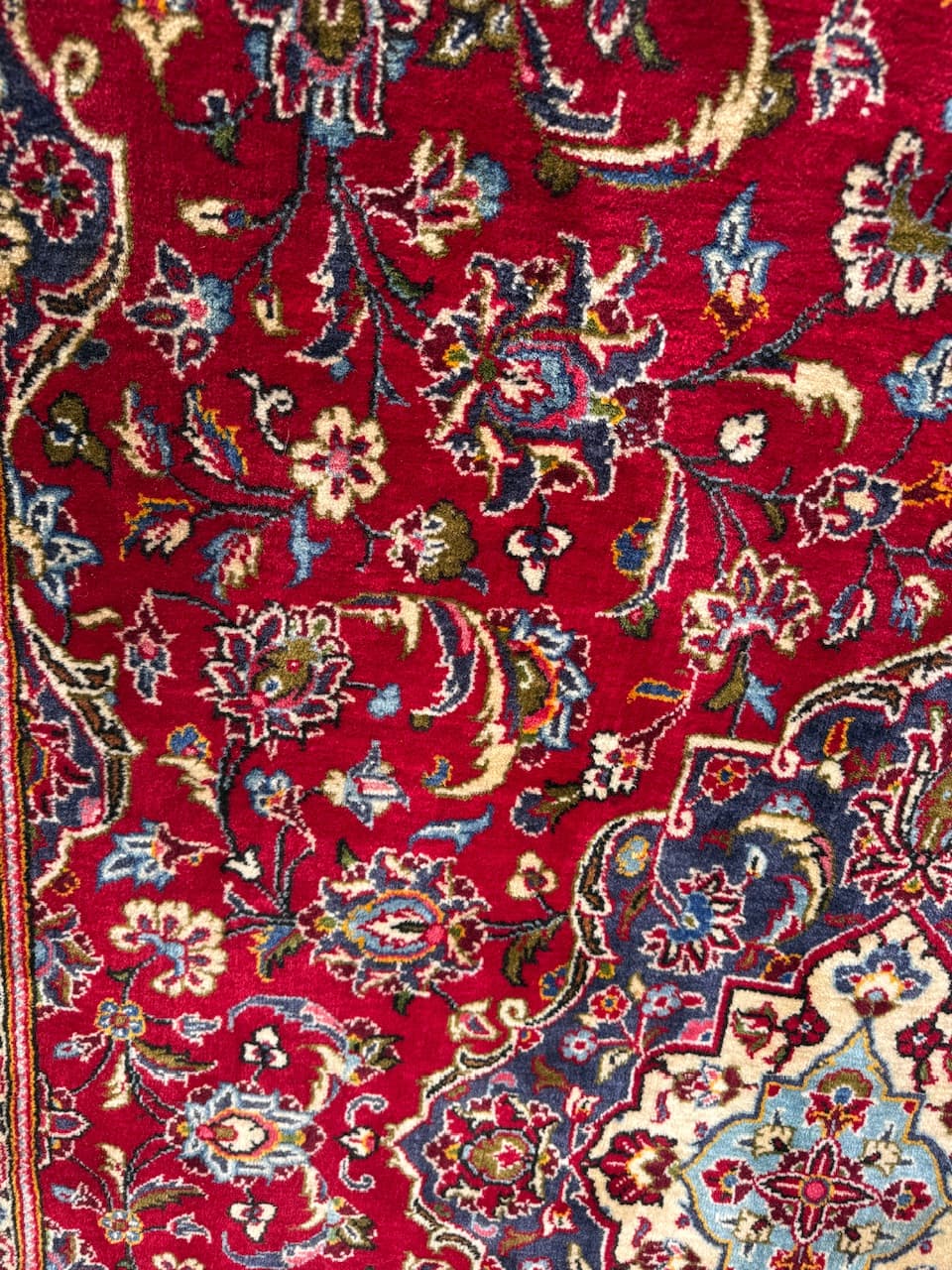 Dywan Keshan, czerwony, wełna, Iran, lata 90. - 159371