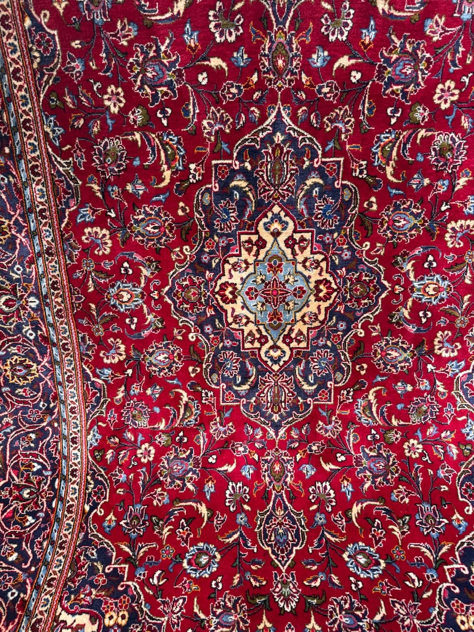 Dywan Keshan, czerwony, wełna, Iran, lata 90. - 159372