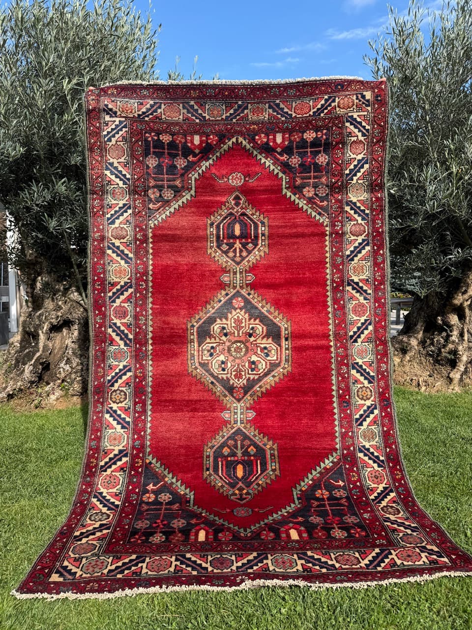 Rug Afshar Hamadan, red, wool, Iran, 1960s. - 159395