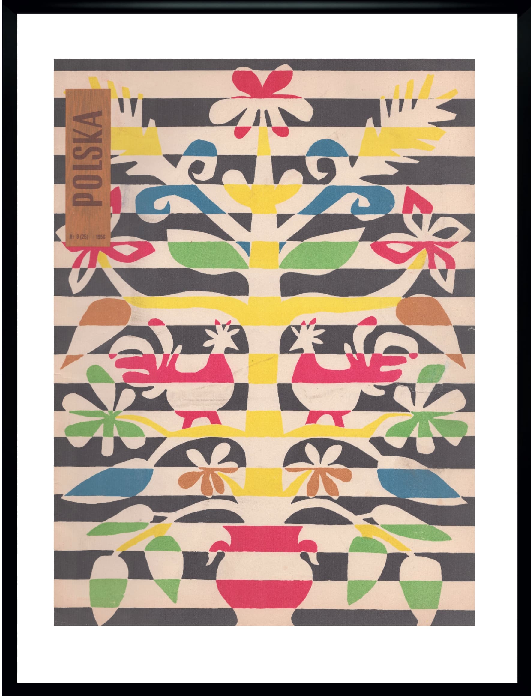 Magazine cover POLSKA, multicolor, by L. Zahorski, Poland, 1950s.