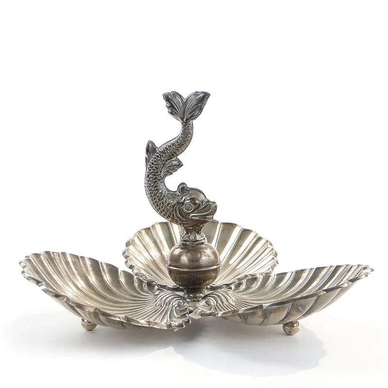 Decorative Centerpiece with Dolphin, silver, Spain, early 20th century - 10138