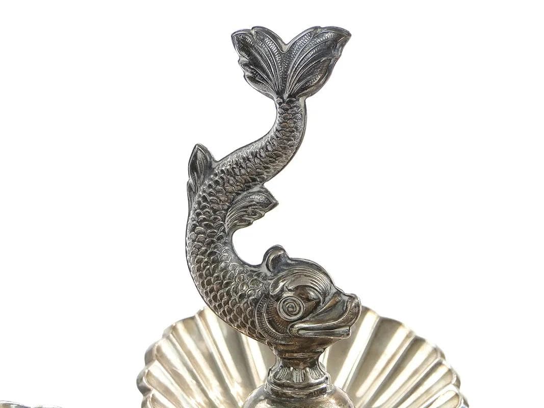 Decorative Centerpiece with Dolphin, silver, Spain, early 20th century - 10139