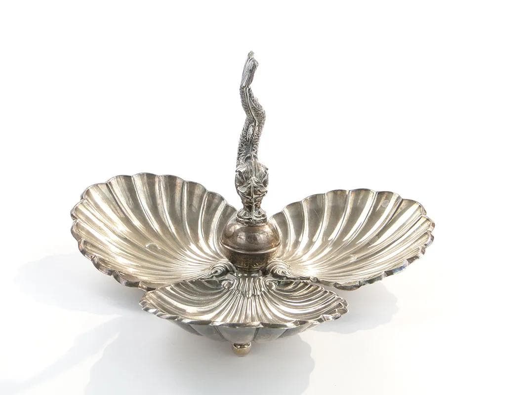 Decorative Centerpiece with Dolphin, silver, Spain, early 20th century - 10142