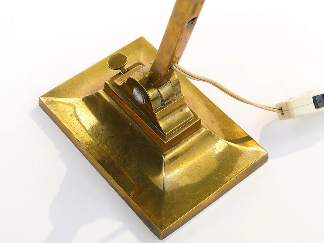 Desk Lamp Art Nouveau, golden, brass, Poland, early 20th c. - 10135