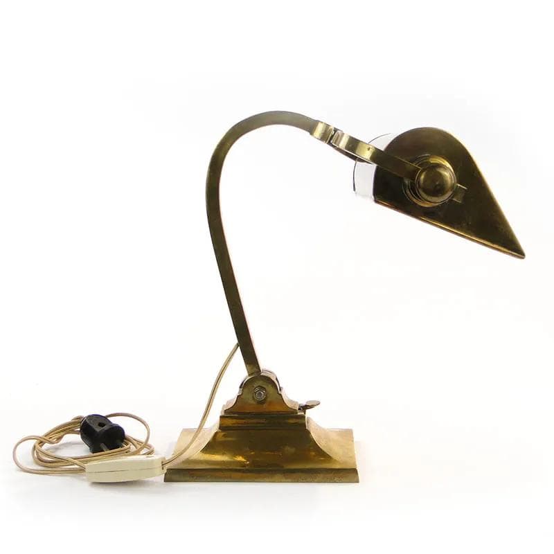 Desk Lamp Art Nouveau, golden, brass, Poland, early 20th c. - 10128