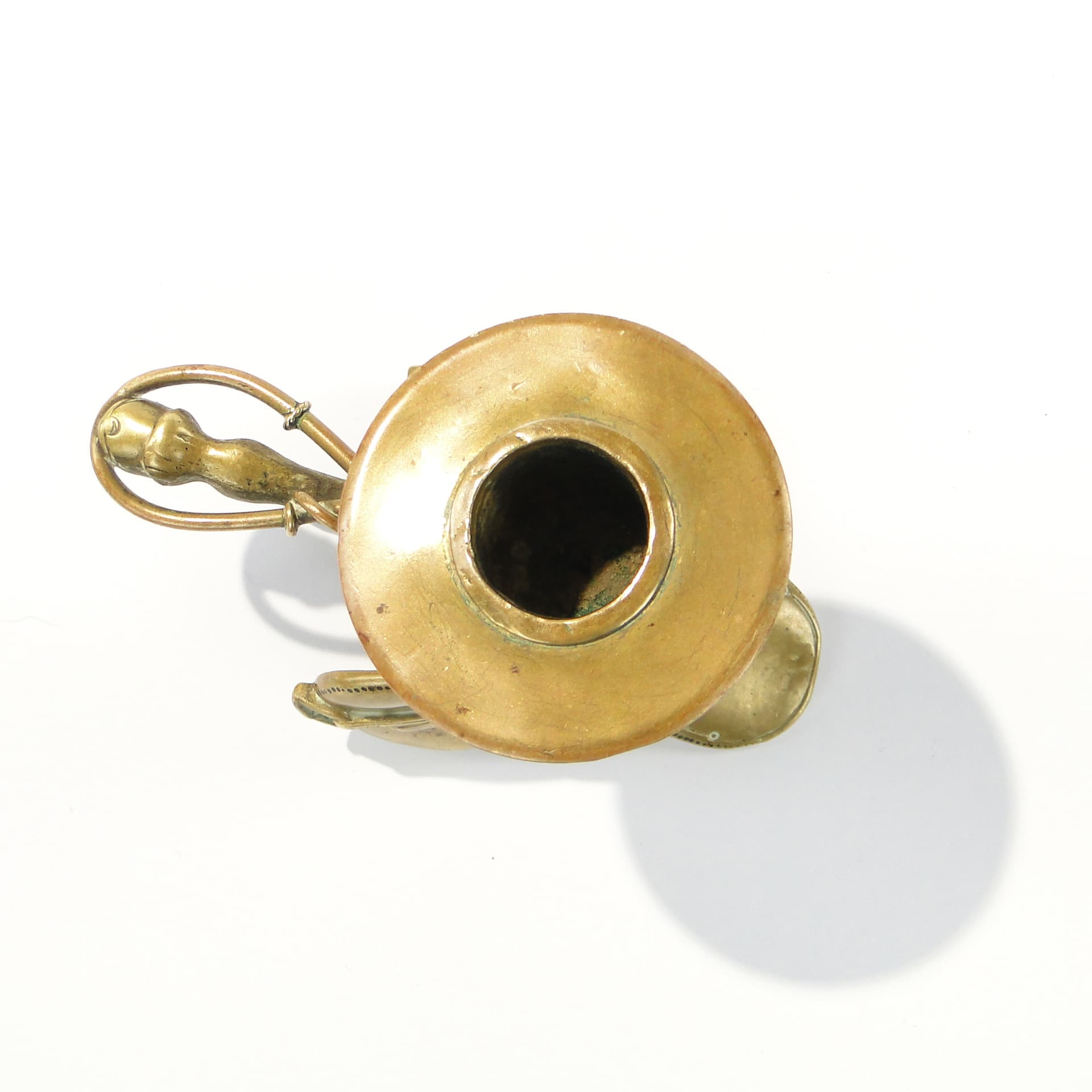 Secesyjny kaganek z brązu z motywem jeździeckim 1910 - 159520