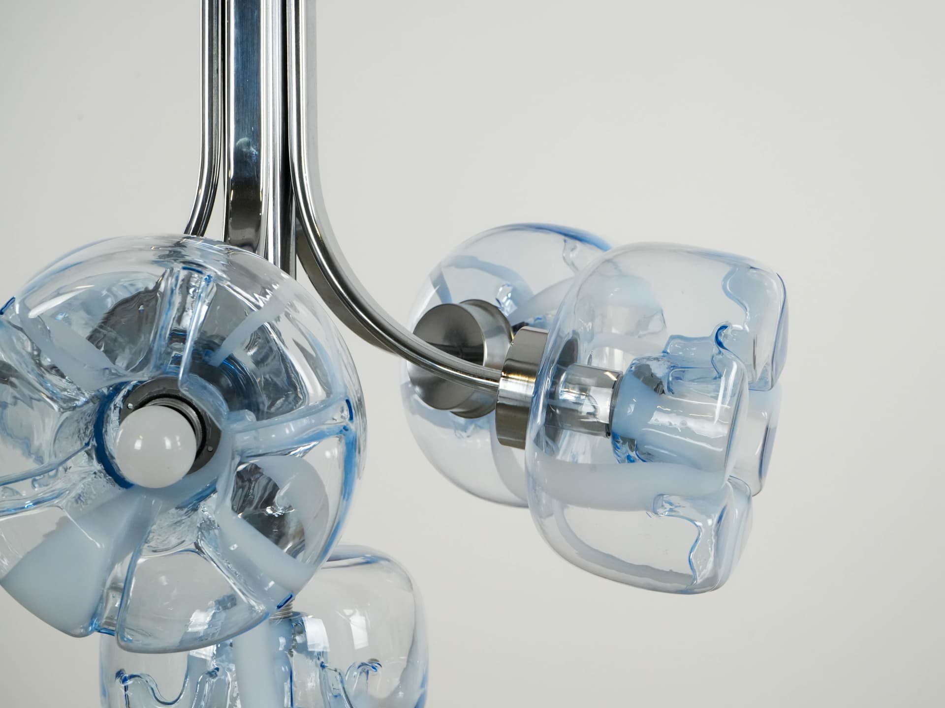 Chandelier, Murano, turquoise, glass, Italy, 1970s. - 159537