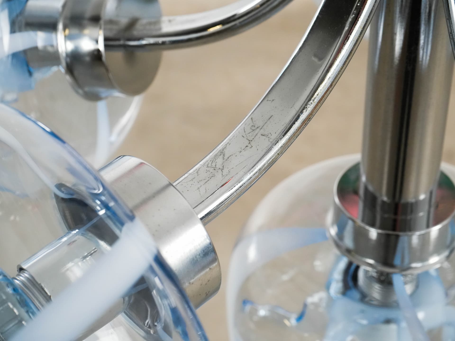 Chandelier, Murano, turquoise, glass, Italy, 1970s. - 159548