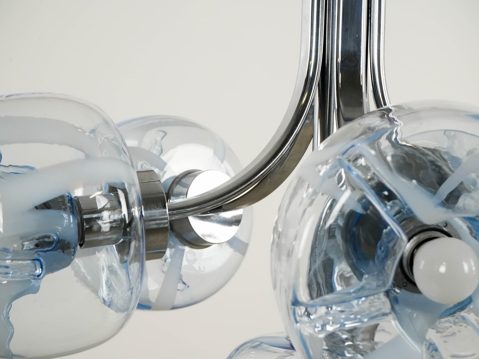 Chandelier, Murano, turquoise, glass, Italy, 1970s. - 159539