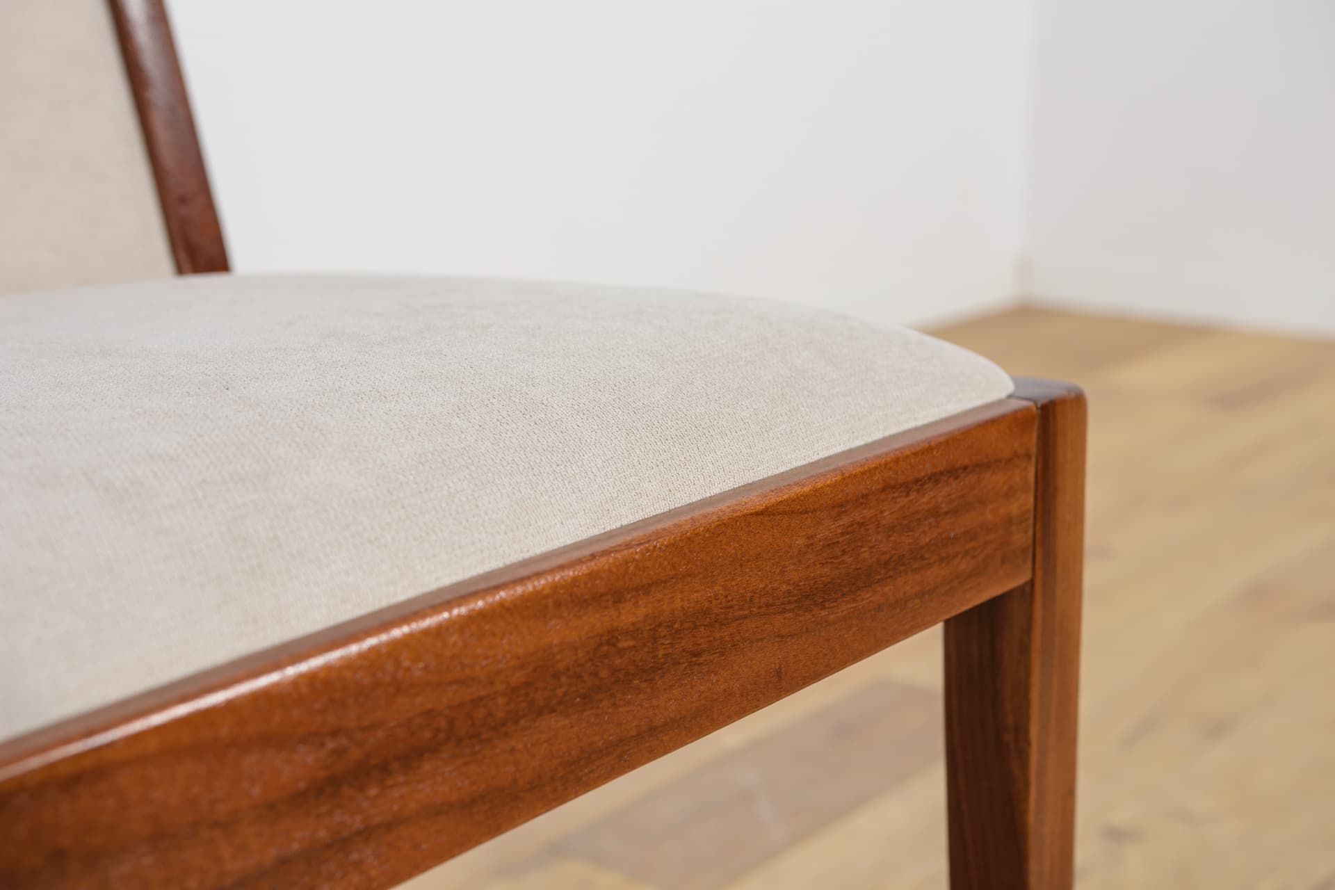 Set of four chairs, teak, ivory white, by L. Dandy, G-Plan, United Kingdom, 1960s. - 159561