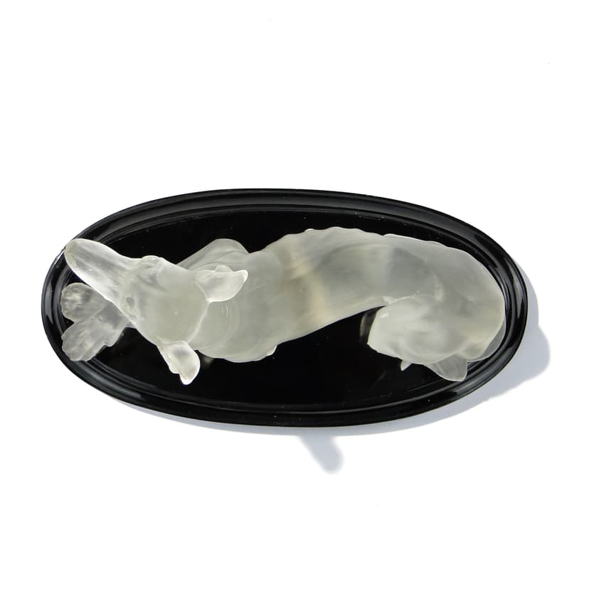 Szklana figura pieska