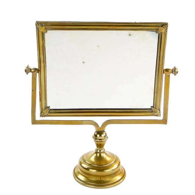 Table mirror, golden brass, Schiffers, Poland, 19th c. - DIMENSION