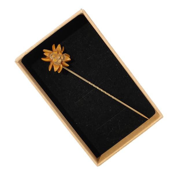 Szpilka dekoracyjna, Art Nouveau, złota, początek XX w. - WYMIARY