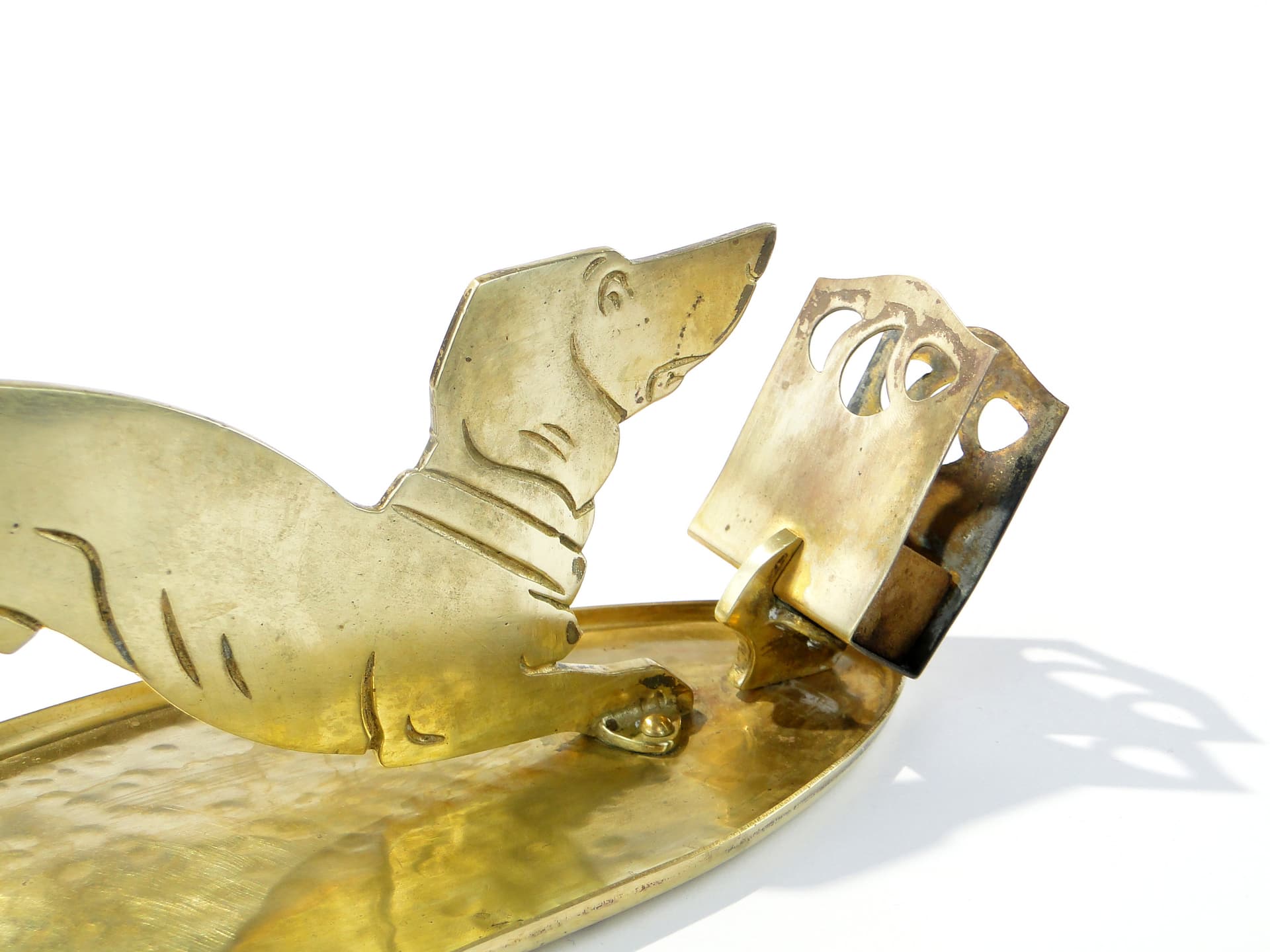 Secesyjna gilotynka do cygar z jamnikiem Kayser Niemcy ok. 1900 - 159867