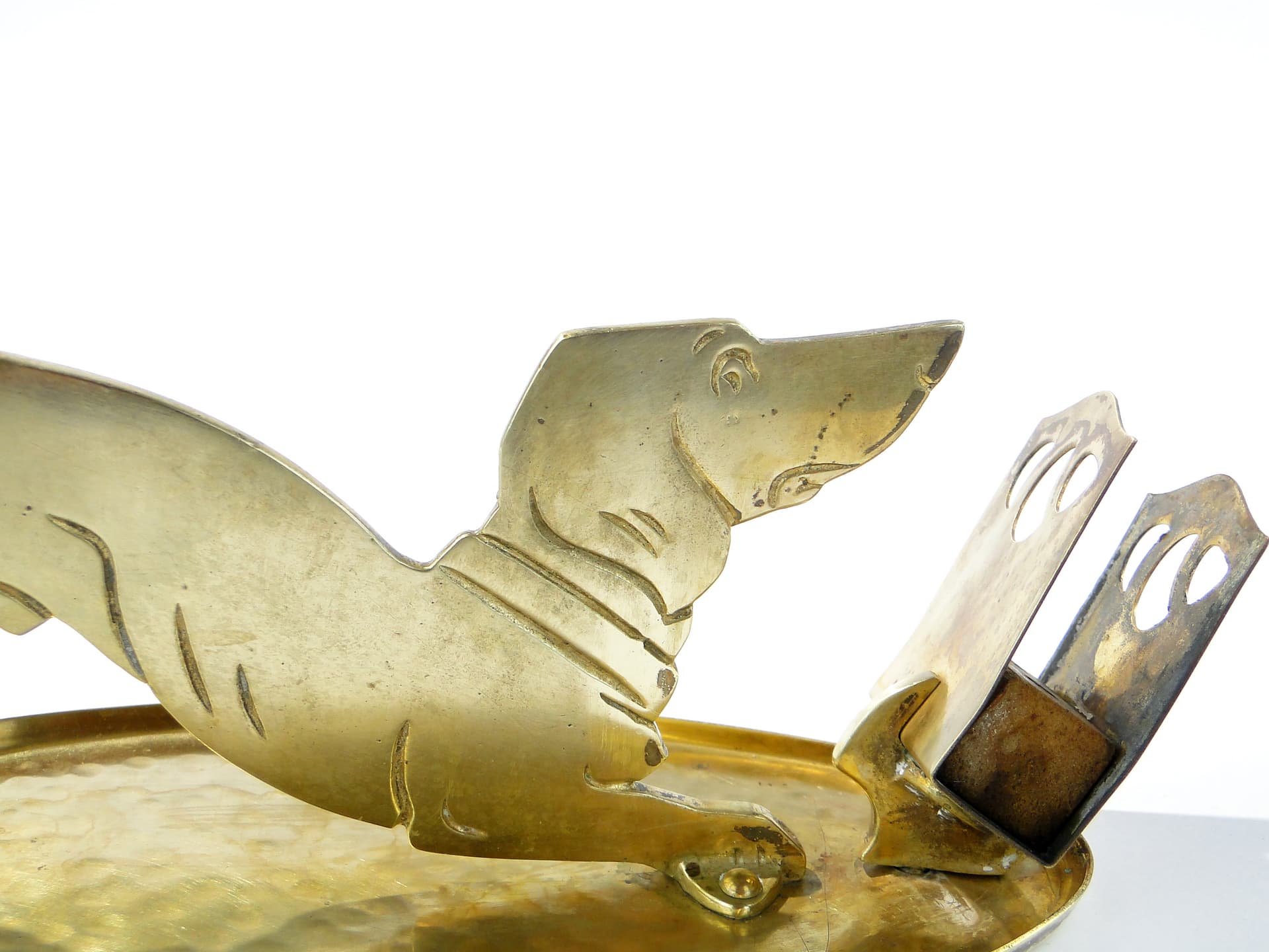 Secesyjna gilotynka do cygar z jamnikiem Kayser Niemcy ok. 1900 - 159870