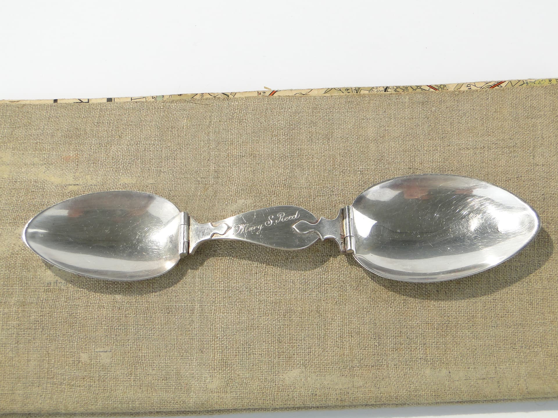 Srebrna łyżka podróżna, składana - 159956