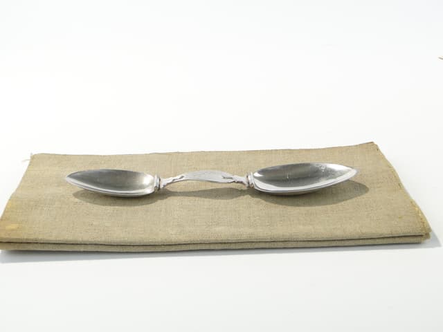 Srebrna łyżka podróżna, składana - WYMIARY