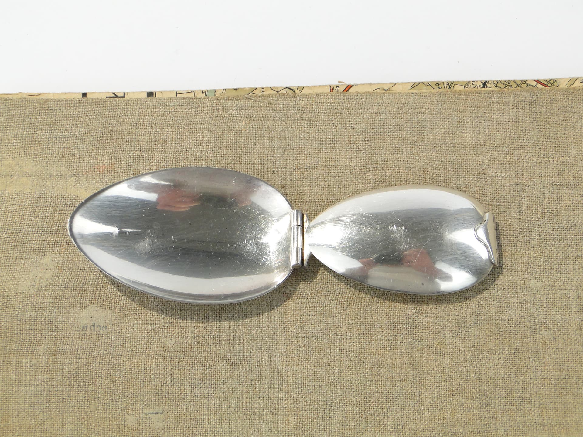 Srebrna łyżka podróżna, składana - 159961