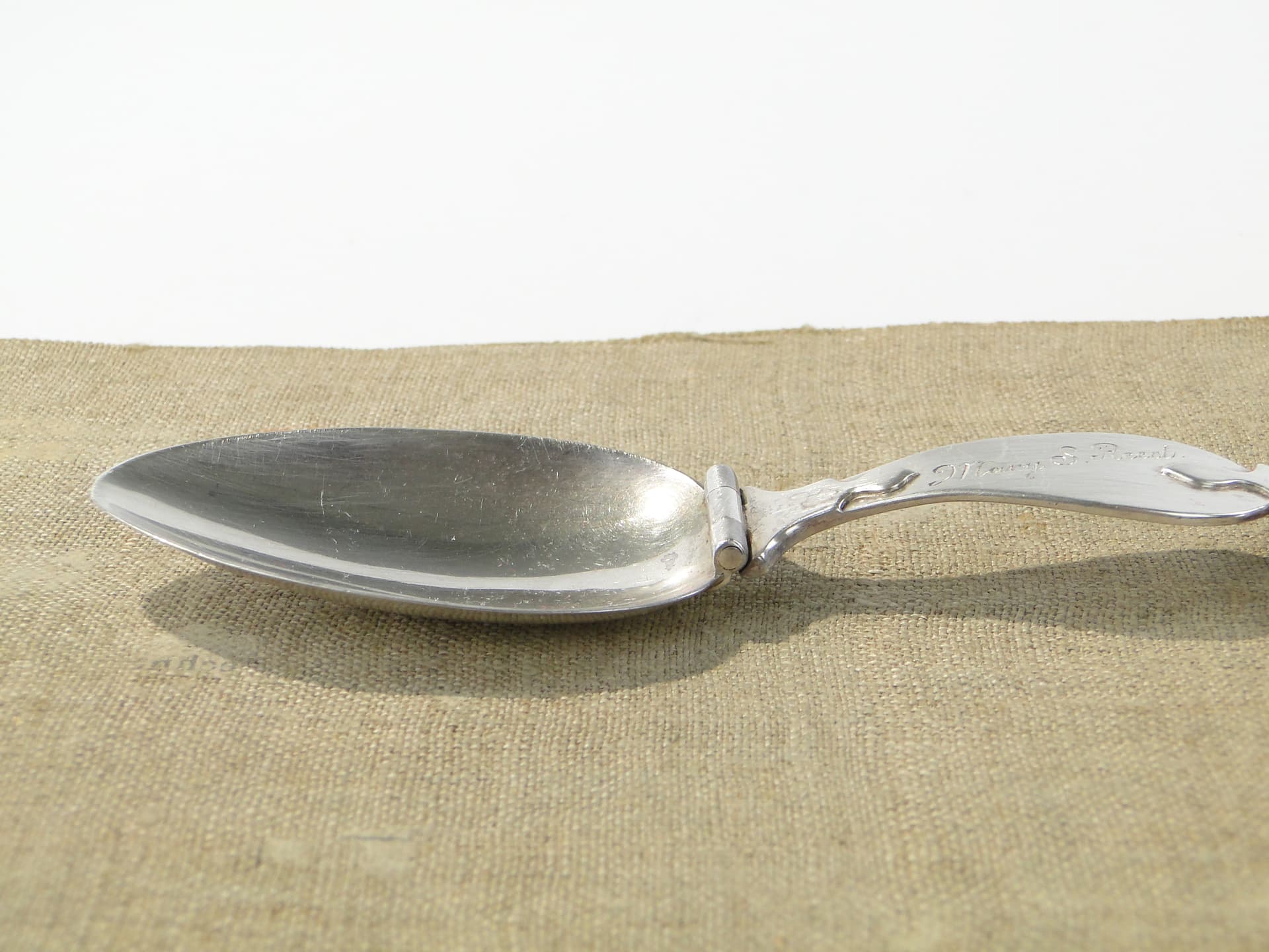 Srebrna łyżka podróżna, składana - 159958