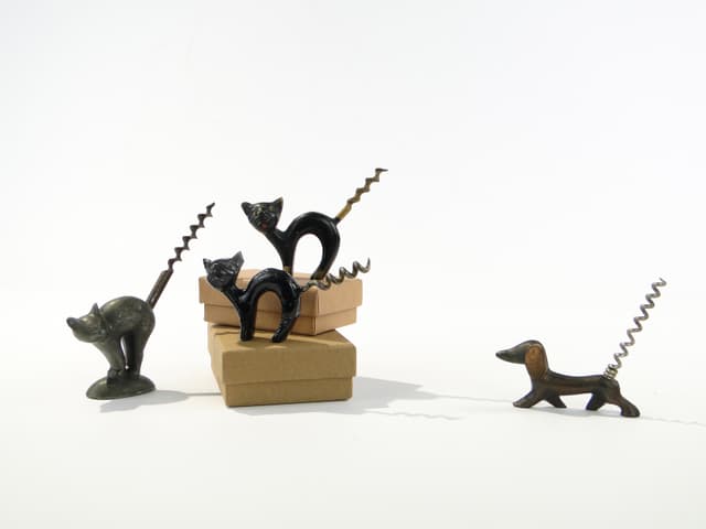 Korkociąg z kotkiem koci grzbiet - WYMIARY