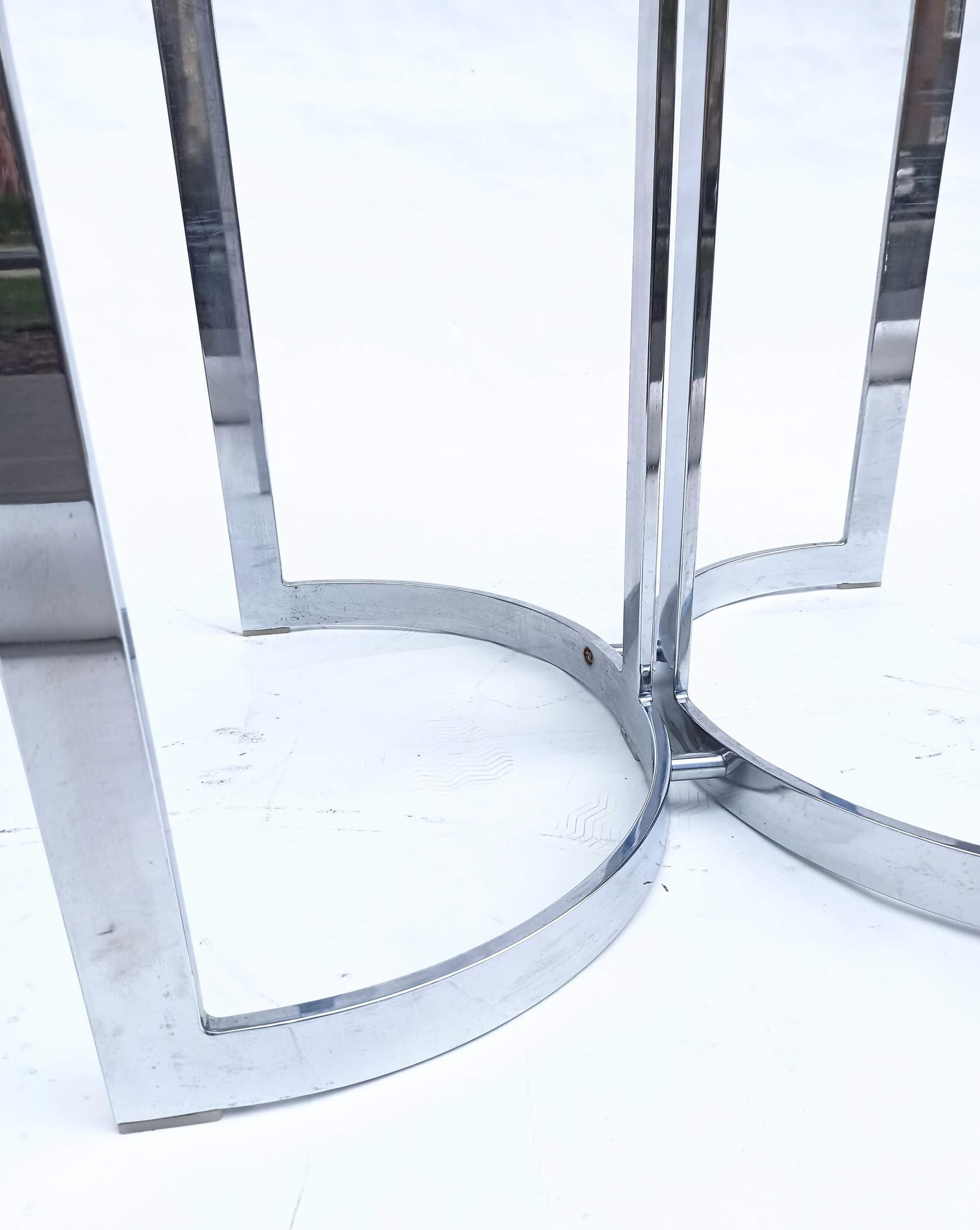 Postmodernistyczny stół z kryształowym blatem, Allmilmö. Niemcy, lata 90. - 160052