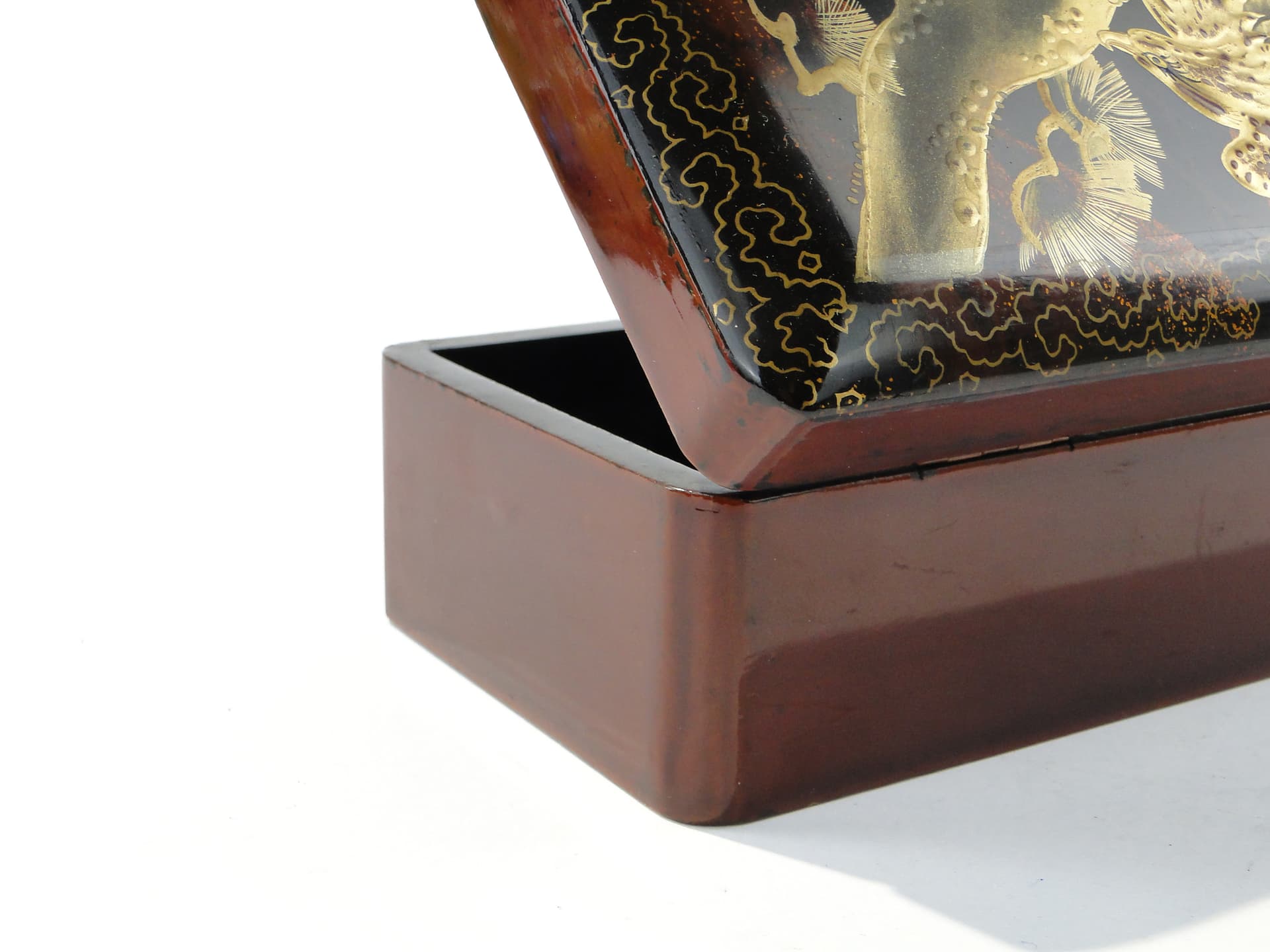 Orientalne pudełko z laki, epoka Meji, Japonia. - 160053