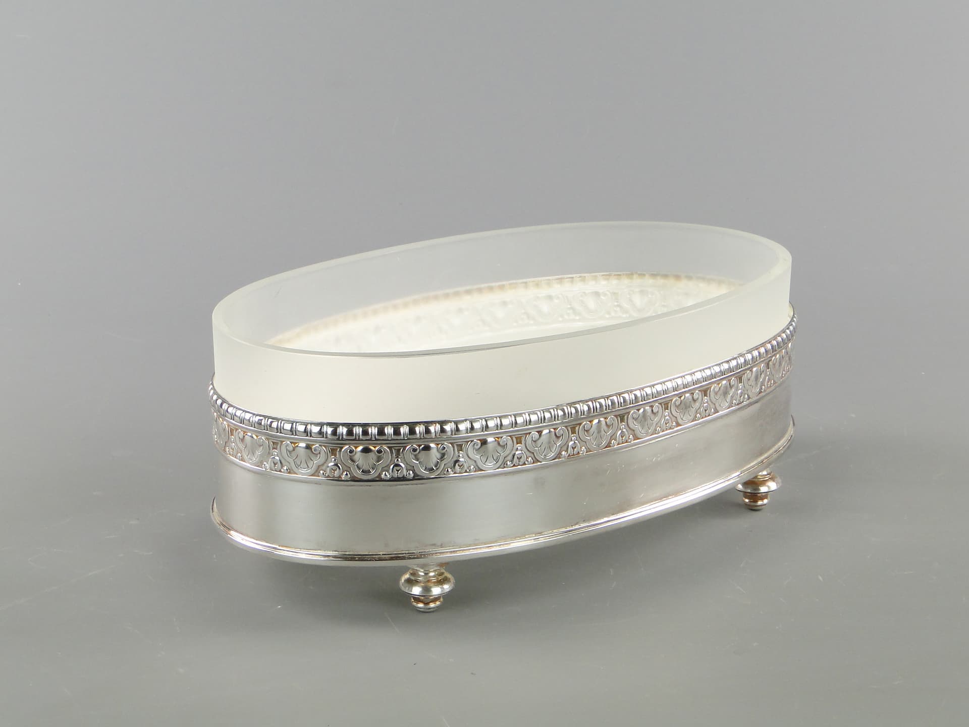 Jardinière Art déco, silver, brass, glass, Germany, 1920s. - 160072