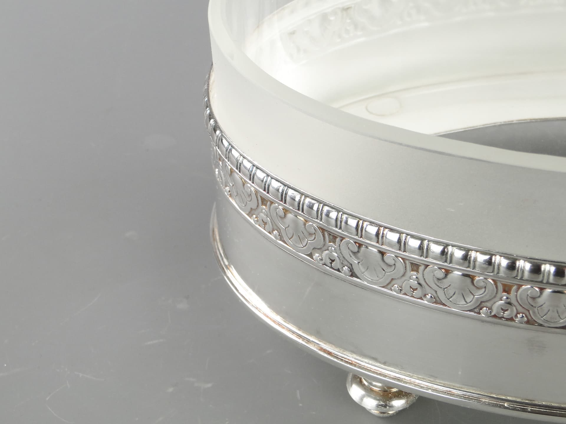 Jardinière Art déco, silver, brass, glass, Germany, 1920s. - 160077