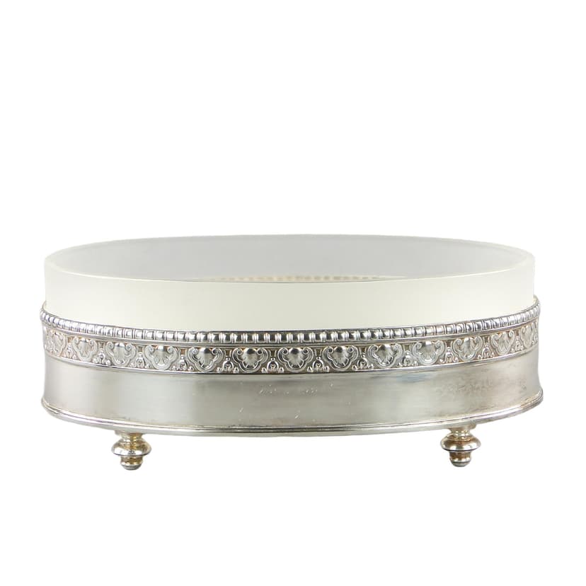 Jardinière Art déco, silver, brass, glass, Germany, 1920s.