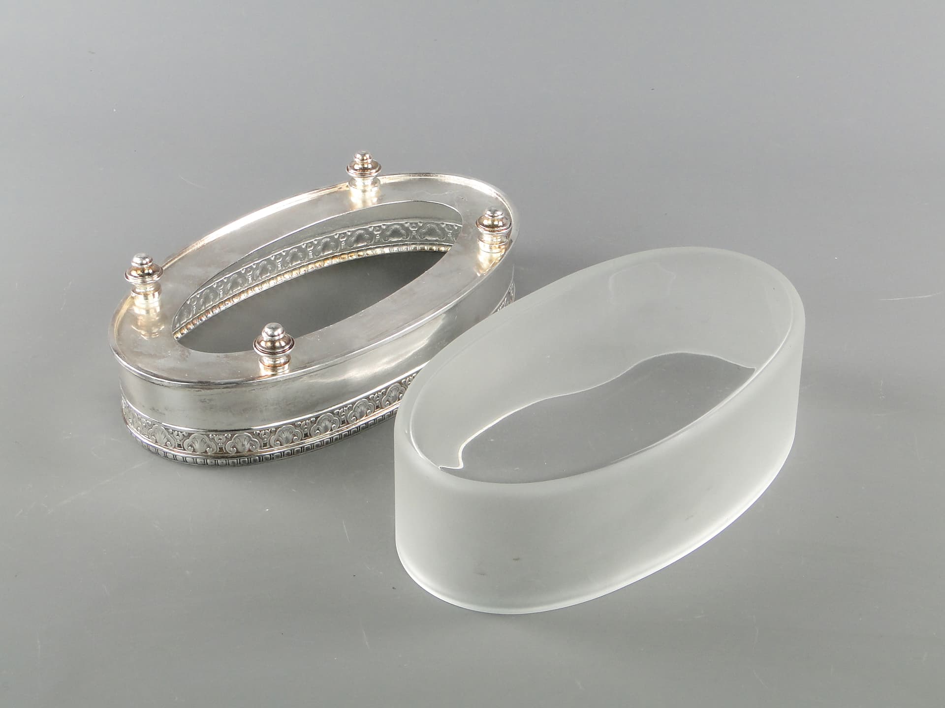 Jardinière Art déco, silver, brass, glass, Germany, 1920s. - 160070