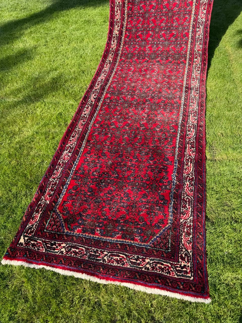 Chodnik Hamadan, czerwony, wełna, Iran, lata 90. - 160080