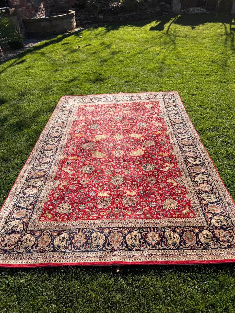 Dywan Ghoum, 280x182 cm, jedwab czerwony, Indie - 160099