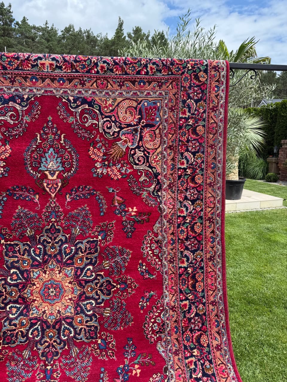 Dywan Meshed, czerwony, wełna, Iran, lata 80. - 160110